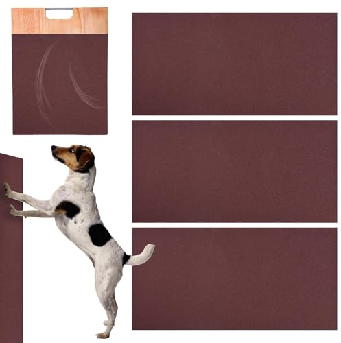 Haustier-Schleifpapier für Nägel, 3 selbstklebende Hundekratzer, Ersatz-Schleifpapier, 50,8 x 25,4 cm, Hunde-Nagelfeile, Schleifpapier, beruhigende Nagelpflege