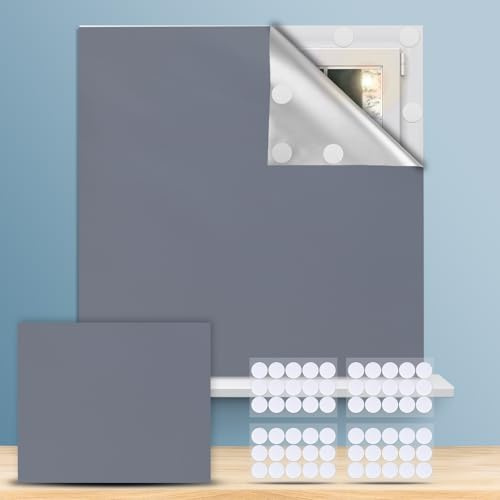 Ainiv Estores sin Taladrar 300x145cm Portátil Estores Opacos (Grigio) | Estor Termico Aislante Frio y Calor Cortina Ventana Techo, Estor Termico Persiana 100% Opaca Protector Solar sin Taladrar