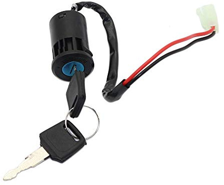 Cpolebev 1 Set Interruttore a Chiave di Accensione ATV Chiavi di Accensione Universale a 2 Fili Interruttore di Avviamento Chiave di Blocco per Moto ATV Go Kart Scooter