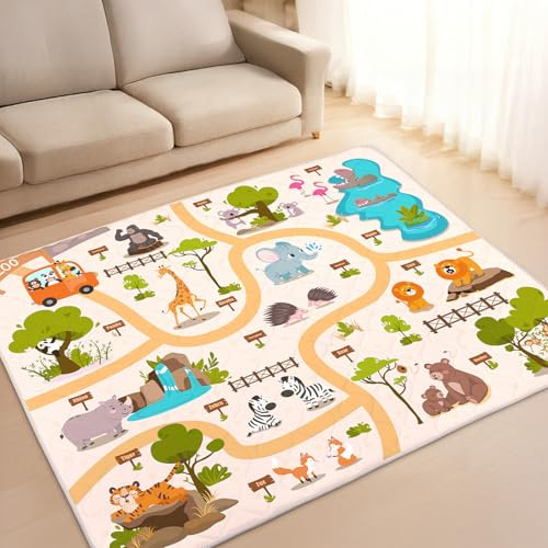 alldomess Kids Play Mat for Floor,180x150cm Large Playmat, Soft and Safe Foam Floor Mat Washable Foldable for Boys & Girls