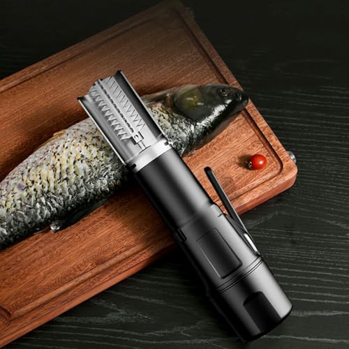 KJZQXYX Electric Fish Scaler Remover, Tumble Drum Fish Scaler Machine,Portable Fish Scale Cleaner Remover Skinner Kit