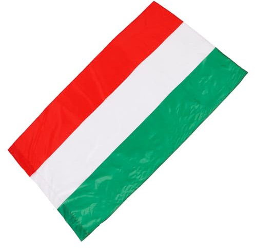 TOYZFRIENDY Grande Bandiera Ungherese in Poliestere con Occhielli Resistenti Decorazione Nazionale Leggera e Resistente per Eventi Sportivi Feste all Aperto e Celebrazioni Europee