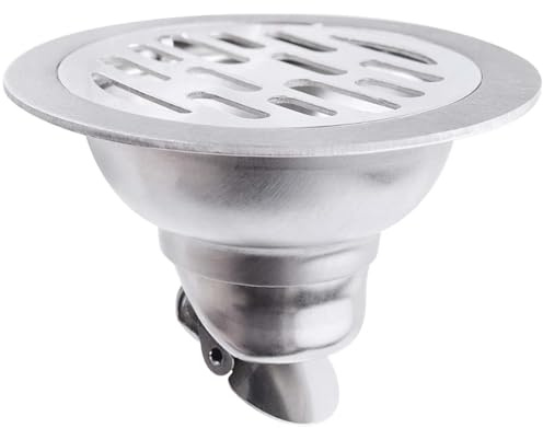 Generico Anti-Odore Scaricos a Pavimento Acciaio Inossidabile, Scarico Pavimentos Dell'inserto della Piastrella Bagno, Scaricos Doccia, Griglia di Scarico Rotonda 100/120/150mm(120mm/4.7inch)