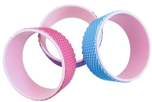 Yogahjul Yogahjul för fitness, hemmagym, massagestyrningar, bekväm massagehållning, cirkulär rulle för ryggsträckning, pilates, träningsutrustning för buken (lila)