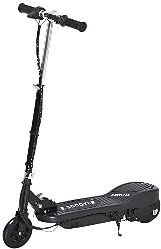 HOMCOM Monopattino Elettrico per Bambini Pieghevole da 120W, Velocità Max 12km/h e Portata 50kg, 74x36x69-91 cm, Nero