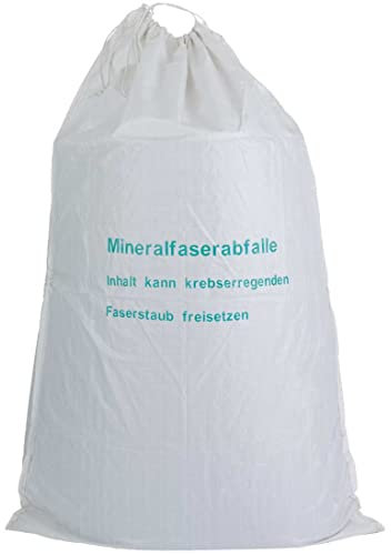 KMF Säcke 220cm Sack Glaswolle Faserstaub Mineralwolle BIG BAG Isolierwolle Entsorgung Sack TRGS521 (50)