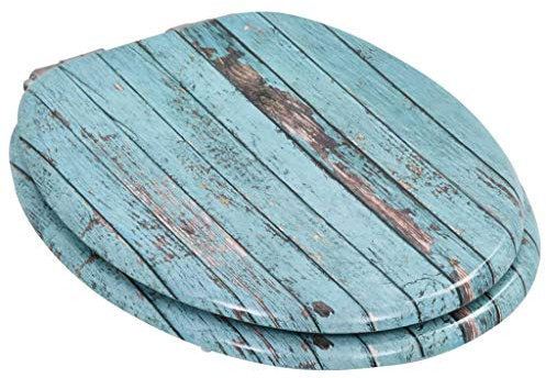 Tidyard Toilettensitz mit Absenkautomatik Wassersäule WC-Sitz MDF Toilettendeckel Antibakterielles Quick-Release Universell Ideal Universeller passend für alle gängigen WC-Becken