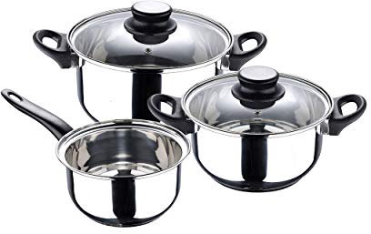 San Ignacio Bateria de Cocina 5 Piezas Palma de Acero Inoxidable Apta para induccion