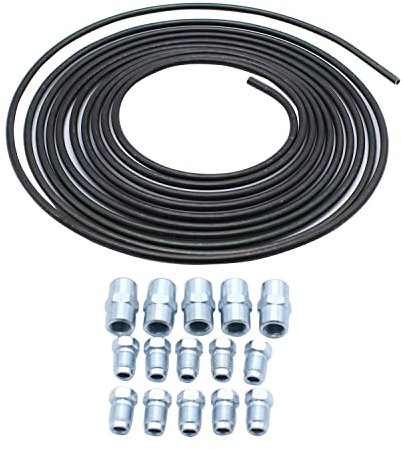 SHLPDFM 5m Bremsleitung Bremsrohr Ø 4,75mm +20x Verschraubungen + 10x Verbinder