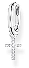 THOMAS SABO Einzel Creole mit Kreuz Anhänger silber 925 Sterlingsilber