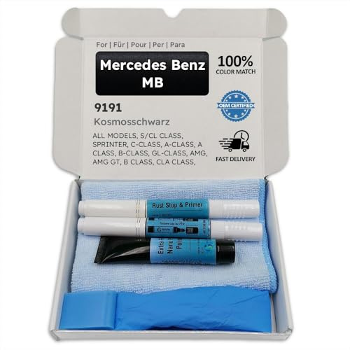 Genuine Colors Lackstift KOSMOSSCHWARZ 9191 für Mercedes Benz MB Schwarz S CL Class Sprinter C-Class A-Class A B-Class GL-Class AMG GT B CLA GLA CLA-Coupe EQB CLA-Class GLA-Class GLB EQA