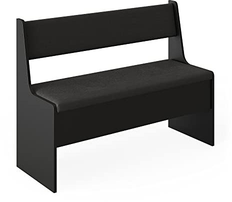 Vicco Esszimmer-Bank Roman, Bank für die Essecke, Schwarz, 106.6 x 41.5 cm