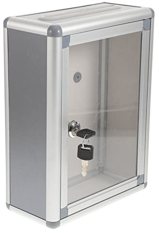 Operitacx Boîte aux Lettres extérieure - Petit récipient en Acier Inoxydable - Bureau - Commentaire - Dépôt aux Lettres - Entreprise Tombola - Boîte à Dons avec Serrure -