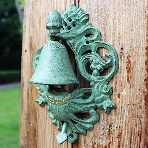 GTPBAO Mini Wall Hanging Doorbell - Rustic Bronze Restaurant Call Bells for Coffee Shop, Heavy Cast Residential Service Bell