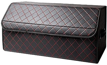 ThisgA Auto Faltbarer Kofferraum-Organizer aus Leder, für Mercedes-Benz Mercedes-EQ EQA EQB EQC EQS 250 300 350 400 580 450 Kofferraumtaschen mit großer Kapazitä torganisieren Sie,A-XL