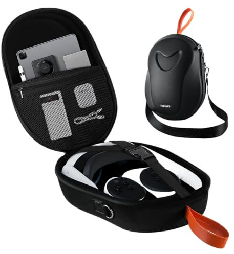 RCstyle Hard Carrying Case Compatible with Meta Quest 3 Accessories, Travel Strap Backpack for Oculus Quest 3 All-in-One VR Headset and Controllers Large Capacity VR Carrying Bag for Storage