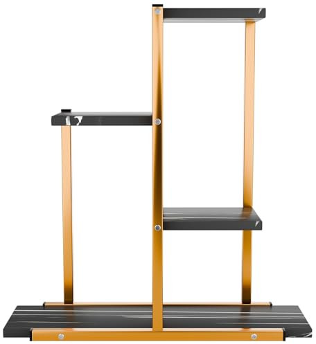 Luojuny Pflanzenständer für den Innenbereich, hoher Metall-Eck-Pflanzenständer, mehrstöckiger Blumenständer für Wohnzimmer, Balkon, Garten, Terrasse (3/4/5/6 Etagen), 4 Ebenen