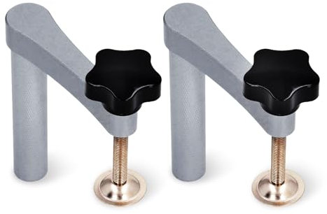 2Pcs Bench Dog Clamp, 0.8in(20mm) Adjustable Benchtop Quick Clamp, Aluminum Alloy Bench Dogs Hole Clamp for Woodworking Clamps Hand Tools, Woodworking Dog Holes Accessories