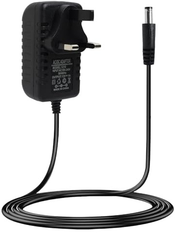12V 1A Power Supply Adapter, AC/DC Adapter 100-240V 50/60Hz to DC12V 1A 12W UK Converter Adapter for CCTV Cameras Routers Hubs LED Strips Yamaha Keyboards Home Appliances 5.5x2.1mm & 5.5x2.5mm DC Plug