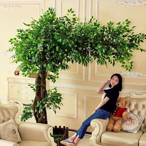 DDZJTPP Künstlicher Banyan Baum,Moderne Innendekoration Baum,Hotel Landschaftsbau Baum,Große Grüne Pflanze,Boden,Wohnzimmer,Künstliche Pflanzen,Wunschbaum Realistisches Design,1.8x1.5m/5.9x4.9ft