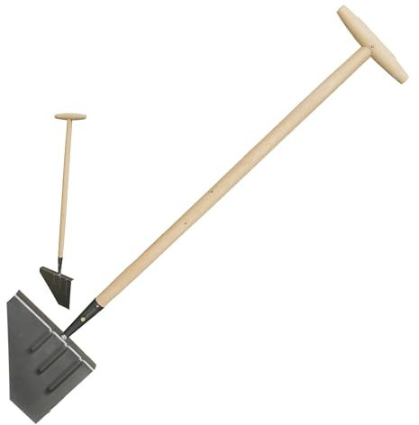 gerhof Rasenkantenstecher mit Stiel 108 cm und Fußtritt, perfekt für Rasenkanten, Abstecher, Kantenstecher Rasen, Hand Kantenschneider Rasen als Rasenkantenmesser, mit Stiel und robuster Qualität