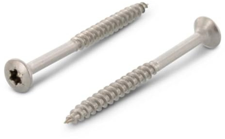 Spanplattenschrauben 4x35 mm – Linsensenkkopf – Torx (TX) – Teilgewinde – Edelstahl A2 (V2A) – Holzschrauben – 100 Stück