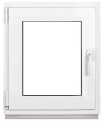 Framex Kellerfenster Fenster Kunststofffenster Weiß Breite x Höhe 60 x 65 cm (600 x 650 mm) 3-Fach (32 mm) Dreh Kipp DIN Links - Premium
