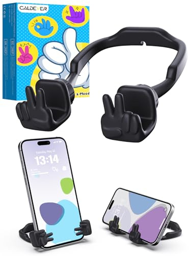 Regalos para Hombre Mujer Soporte Móvil Mesa: Regalos Navidad Amigo Invisible Originales para Niño Niña Niños Soporte para Móvil con Gesto YEAH Porta Móvil Ideas Regalo Cumpleaños Reyes Negro 1 ud | Schrottwichteln Geschenke lustig Gadgets für Männer Papa Opa Frauen Geschenk Beste Freundin Kinder Handy Ständer Handyhalter
