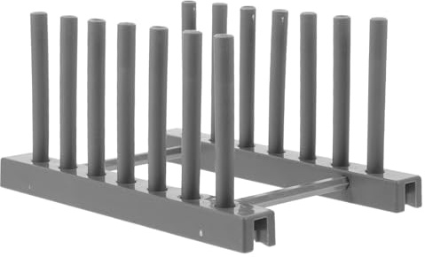 VICASKY Portapiatti da Cucina in Plastica Grigia Sgocciola Piatti Leggero e Portatile Organizer per Piatti e Tegami con Design per Mensole e Armadietti Riutilizzabile