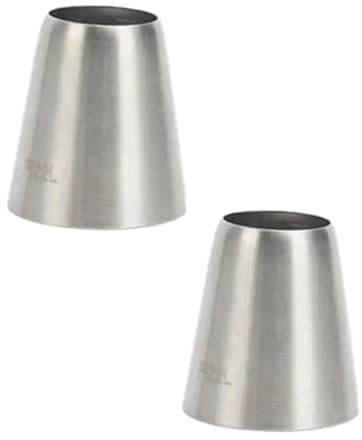 2Pcs Piping Tips Large Cake Decorating Tools, Stainless Steel Square Round Frosting Tips for Cupcakes Pastry Fondant Cakes, Icing Tools (R22L)