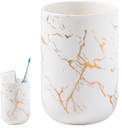 Portavasos para cepillo de dientes de baño, organizador de cepillos de dientes de mármol natural, almacenamiento ligero de lujo, cepillo de dientes para pasta de dientes, organizador de almacenamiento