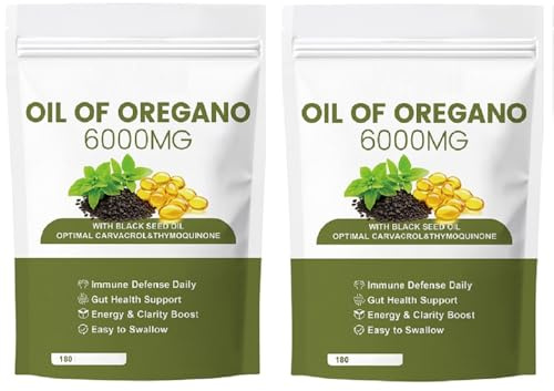 Oreganoolja med svartfröolja - Stödjer övergripande balans och vitalitet, för kvinnor och män,2pcs