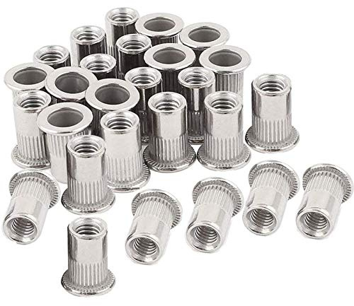 40 Stück M6 Nietmuttern Edelstahl Gewindeeinsatz Muttern M6-1,0 mm