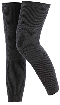 Afinder scaldamuscoli termici da uomo e donna in peluche imbottiti accoglienti ginocchiere tutore per gambe protezione protettiva calze per sport all'aria aperta, artrite, tendinite