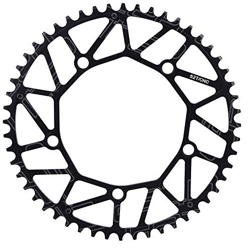 VGEBY Fahrrad Kettenblatt, 130BCD Schmale Breite Z?hne Kurbel 5 Loch Single Disc Kettenbl?tter (52T)