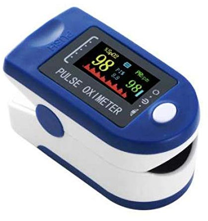 Oxímetro de Pulso, oxímetro de dedo profesional con pantalla LED para medición de SpO2 y PI y PR, Pulsioxímetro, (incluye cordón)