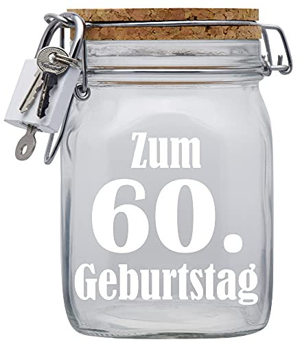 Spardose Zum 60. Geburtstag Geld Geschenk Idee Transparent L