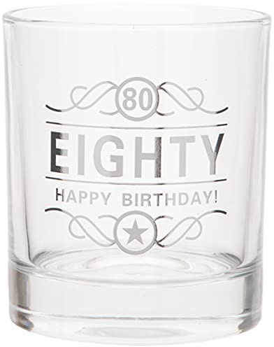 Maturi Spirituosenglas zum 80. Geburtstag „Eighty Happy Birthday!“, 350 ml, in Geschenkbox