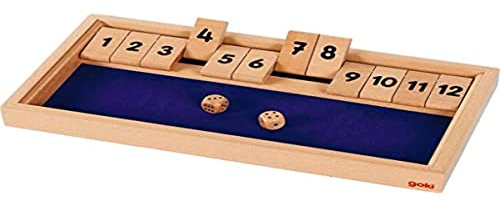 Würfelspiel Shut The Box: 32,2 x 17,3 x 3,2 cm, Holz, 2 Würfel, per Stück