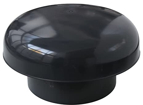 First Plast CDVM200A Belüftungskappe mit Netz, Schiefer, Innendurchmesser 200 mm