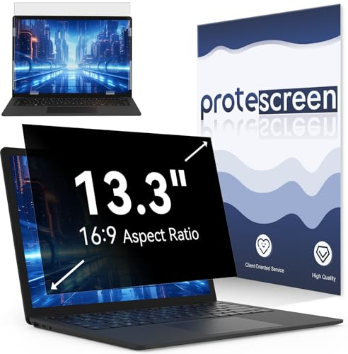Laptop Blickschutzfolie 13.3 Zoll Anti Blaulicht Blendschutz Displayschutz | Abnehmbarer Blickschutzfilter Seitenverhältnis 16:9, Sichtschutzfilter Kompatibel mit Lenovo/HP/Dell/Acer/Samsung/Asus/Envy