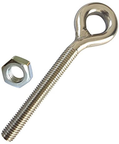 2 juegos de pernos de ojo M12 en acero inoxidable 304, resistente y resistente al óxido, perno de anillo de 140 mm de longitud para proyectos colgantes de jardín