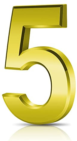 Vicloon Numero Civico, Numero Civico Segnale in ABS Acrilico, 3D Moderna Porta Numeri Segnaletica Targa Numeri Indirizzo Di Casa, 3 Pollici (7.5cm), Galleggiante Aspetto E Facile Da Installare