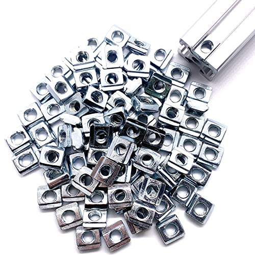 100pcs 2020 Series Sliding T-Nuts Metric M5 Thread Slide in Hammer Head T-Nut for Standard 6mm T-Slot Aluminum Extrusion Profile