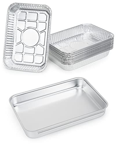 onlyfire Barquette Aluminium, avec 15pcs Plat Aluminium Jetable, 21,9 × 15,4 × 3,1 cm, Barbecue Plateaux Barquettes pour Barbecues à Gaz Weber Spirit 220/320/330 Series & Genesis II 300 Series