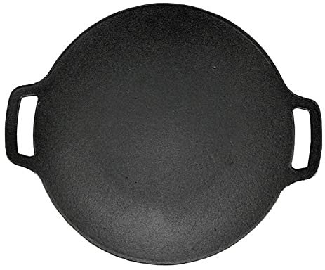 backlight Sartén a la Parrilla Coreana - Wok, Plancha y sartén de Hierro Fundido para Asar a la Parrilla,Compatible con Estufas de inducción Parrillas Placas Calientes Cocinas eléctricas, Uso