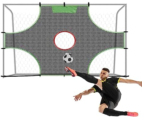 Fukamou Fußballtor, Multisport-Zielnetz, Hilfsmittel Und Ausrüstung Für Übungen, Fußballschuss, Techniktraining, Für Kinder, Teenager Und Alle Altersgruppen