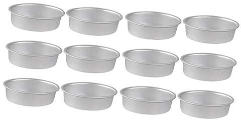 HEMOTON 12pièces Moules à Gâteau Ovales Aluminium Anodisé De Antiadhésives Pour Cheesecake Et Pour Pâtisserie Et Fêtes