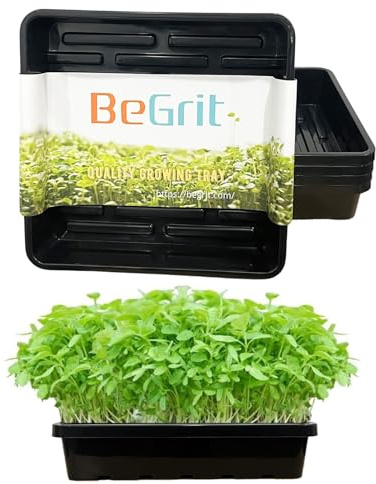 BeGrit Pflanzwanne 10 Stücke Pflanzschalen Anzuchtplatte Pflanzschale 28cm x 28cm x 6cm Anzuchtschalen Ohne Löcher Stabile Flache Schalen für Pflanzen, Anzuchten, Garten, Hydroponic