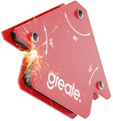greate aimant soudure 12kg de capacité de charge - Equerre magnetique avec 45°, 90° & 135° - Equerre soudeur robuste à forte adhérence - Accessoires de soudage - Arc aimant de segment